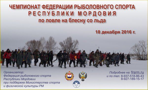 Чемпионат ФРС Республики Мордовия по ловле на блесну со льда